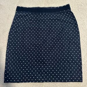 Brooks Brothers Black and White Polka Dot Pencil Skirt